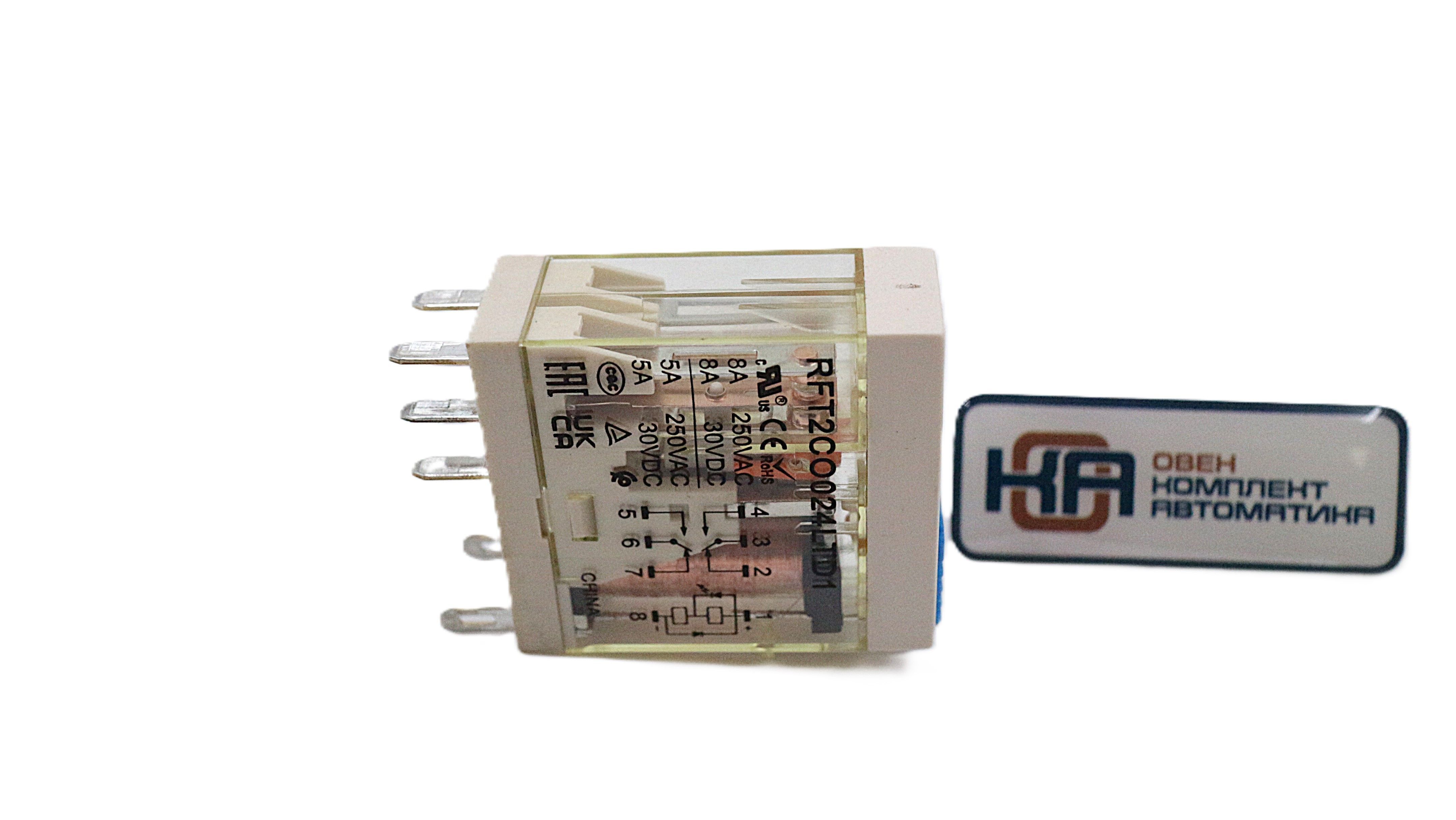 Промежуточное реле Shenler RFT2CO024LTD1 2CO 8A 24VDC