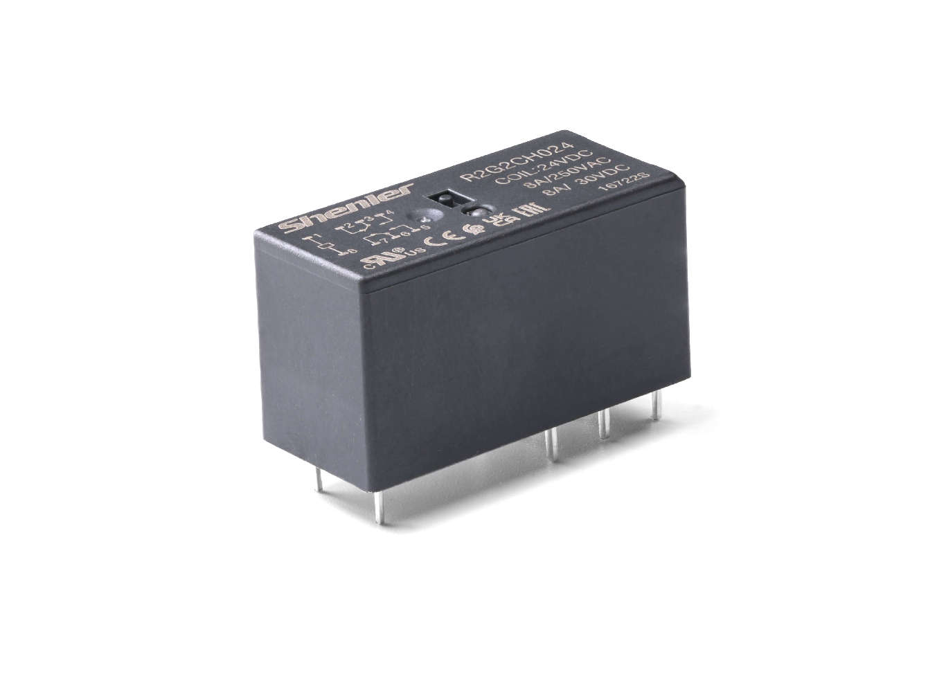 Силовое реле Shenler R2G2CH024 2CO 8A 24VDC