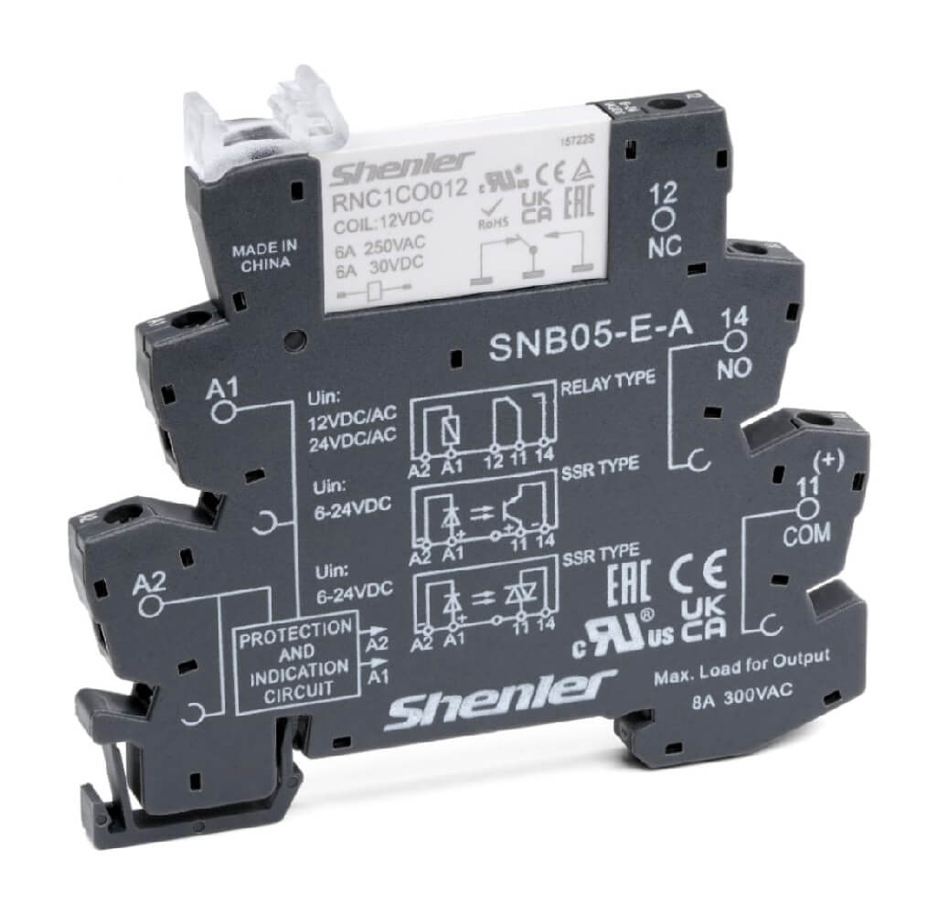 Комплект интерфейсного реле Shenler RNC1CO024 с колодкой SNB05-E-A