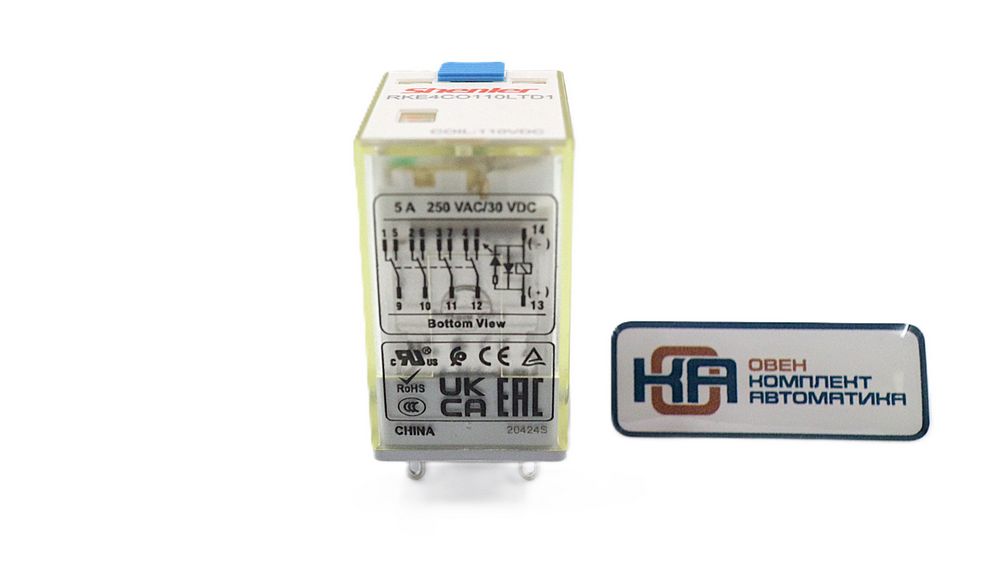 Промежуточное реле Shenler RKE4CO110LTD1 4CO 5A 110VDC